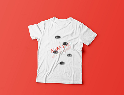 T-Shirt "Keep your eyes open" branding design goth gothic graphic design halloween scary typography