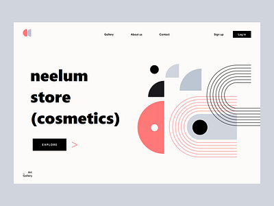 Neelum Store- Cosmetics Stop Shop Home Page app design