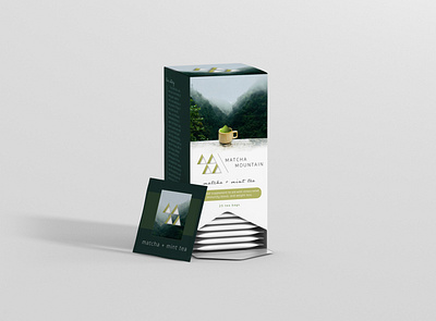 Matcha Mountain branding photoshop product design tea