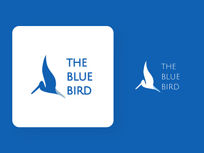 The Blue Bird bird blue logo minimal