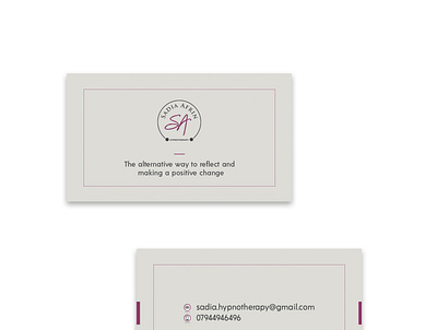mock business card hypnotherapy