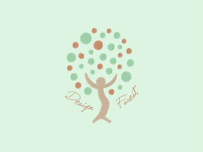 Design Forest forest green logo mint green tree