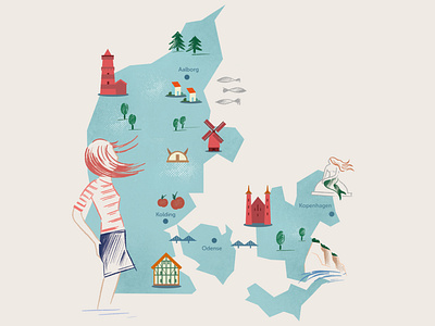 Denmark - illustrated map