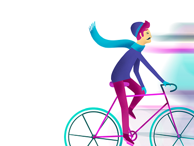 Bicycles adobeaftereffects animatedillustration applepencil bicycle boy gif girl illustration ipadpro motiongraphics mp4 procreate urbansports vectordrawing