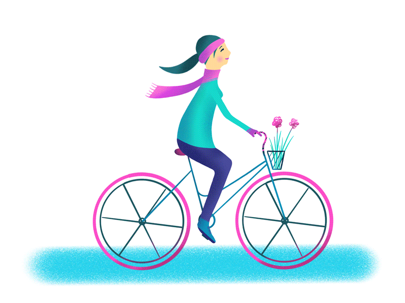 Bicycling adobeaftereffects animatedillustration applepencil bicycle boy gif girl illustration ipadpro motiongraphics mp4 procreate urbansports vectordrawing