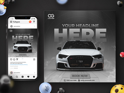 Rent a Car Banner | Social Media Posts design ads banner advertisment banner design branding design car rent a car banner social social media banner social media design social media pack social media templates web banner design