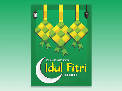 Poster - Ucapan Hari Raya Idul Fitri / Ied Fitri Poster card design idul fitri ied illustration poster