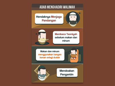 Poster - Adab Menghadiri Walimah/Pernikahan adab design infographic nikah pernikahan poster quotes