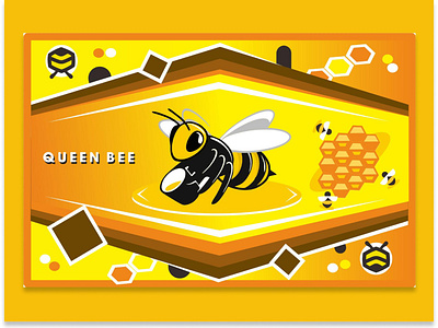 Custom Background / Artwork / Wallpaper Design - Queen Bee arcade stick artwork background design design flat design wallpaper wallpaper design