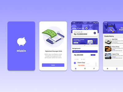 Mizkin Mobile App - Budget Planner / Funding / Finance App finance app mobile app mobile app design ui ui design ux ux design