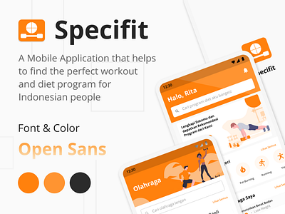 Specifit Mobile Application - Workout and Diet App UI Design app design design diet app mobile app mobile app design ui ui design ux ux design workout app