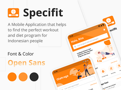 Specifit Mobile Application - Workout and Diet App UI Design