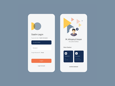 Siadin Universias Dian Nuswantoro Simple Mobile Design app ui ux