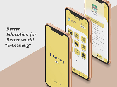 Online "E-Learning" iOS Mobile App UI Design.🎓