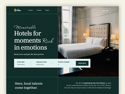 Hotel Sarina Booking Landing Page