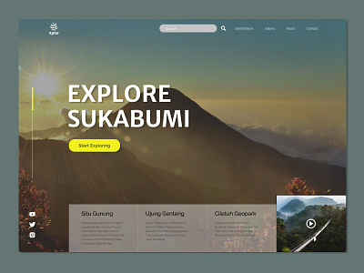 Explore Sukabumi design homepage nature photography ui web web design