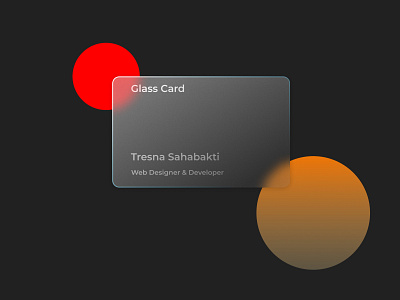 Glass Card design glassmorphism