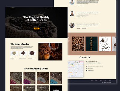 KOPIKU Coffee Beans Specialty coffee coffee bean concept design homepage photography web web design