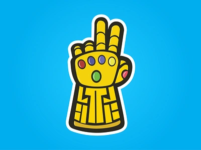 cool infinity gauntlet avengers infinity gauntlet infinity stones marve sticker thanos vector