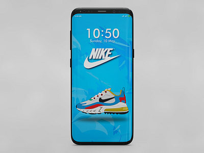 Nike Mobile Wallpaper blue brand design illustration lockscreen mobile nike sneakers wallpaper