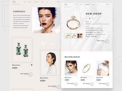 Jewelry Store Website Concept branding design design landing travel ui ux web site