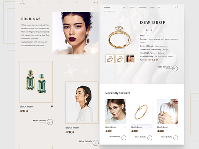 Jewelry Store Website Concept