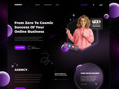 Website design concept for a digital agency branding design digital digital agency landinge page logo ui ux
