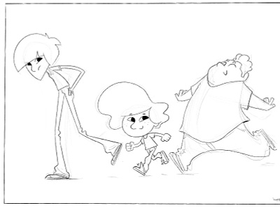 Peet, Pete and Pit animation character design illustration
