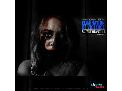 International Day for the Elimination of Violence against Women branding graphic design poster