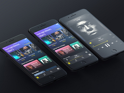 Black's Music App app. black. listen. mobile. product. ui. ux.