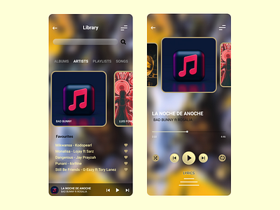 Music Player app design figma ui ux