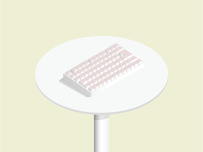 Keyboard design illustration isometric keyboard table