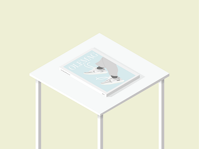 Magazine design fashion illustration isometric magazine table