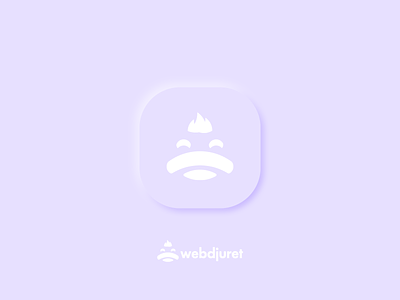 Webdjuret - Logo design app brand branding icon illustrator logo logodesign logotype minimal minimalistic neomorphism tech web