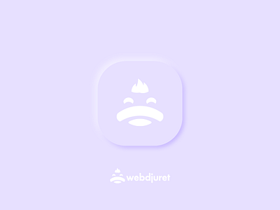 Webdjuret - Logo design app brand branding icon illustrator logo logodesign logotype minimal minimalistic neomorphism tech web