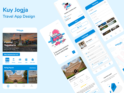 Kuy Jogja - Travel App Design app design design illustration mobile app travel travel app travel design ui ux uxdesign