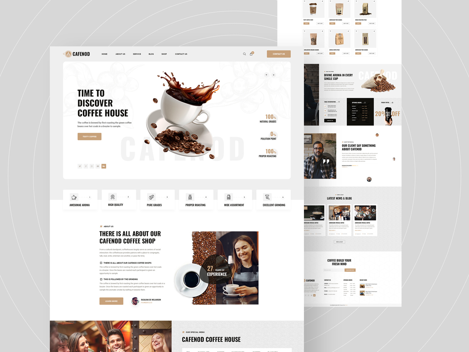 Coffee House Template by XpressRow on Dribbble