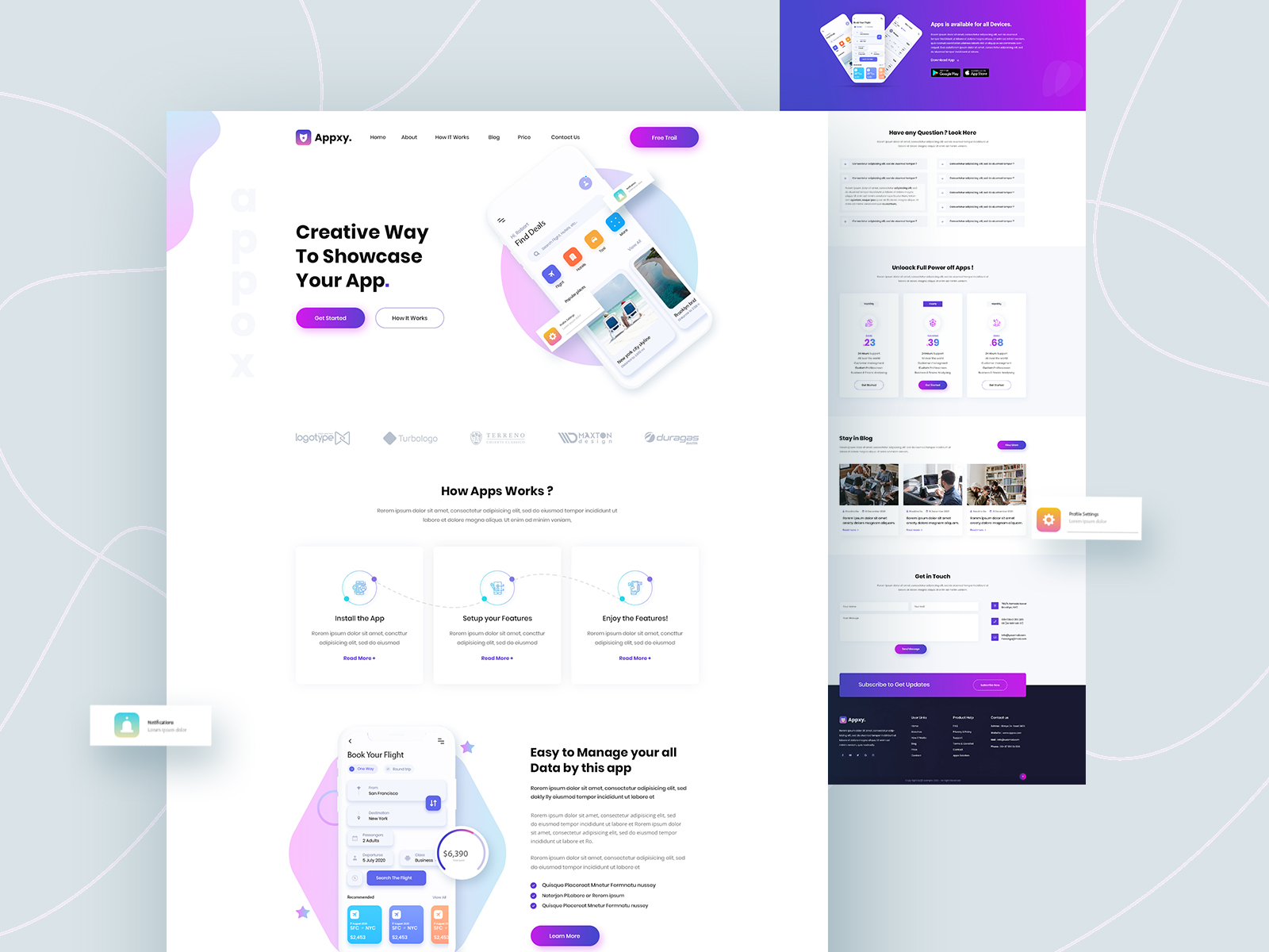 App Landing page by XpressRow on Dribbble