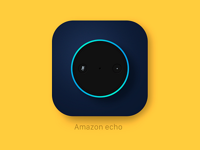 Amazon echo alexa amazon amazon echo app design echo icon ios vector