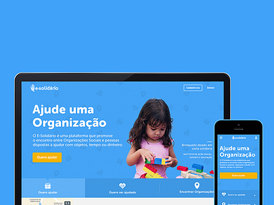 E-Solidário design home responsive web website