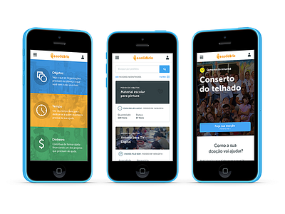 E-Solidário design home responsive web website