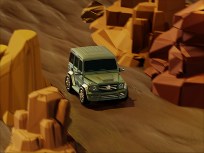 3D car animation - Dirt road 3d 3dblender 3dcar 3ddesgin animation app blender branding car car animation design graphic design illustration illustrator motion graphics render typography