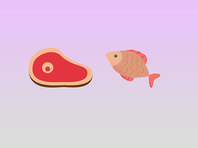 Meat or fish? dailyui design fish illustration meat ui ux vector
