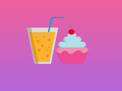 Sweets are never enough :) cake dailyui design illustration juice ui ux vector