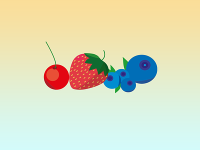 Berries or cherries?:) berries cherries dailyui design illustration ilustrator strawberry ui ux vector