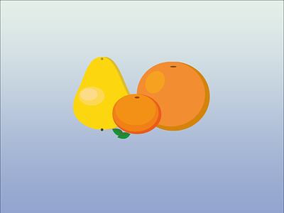 Fruit day ;) dailyui design illustration mandarin orange pear ui ux vector