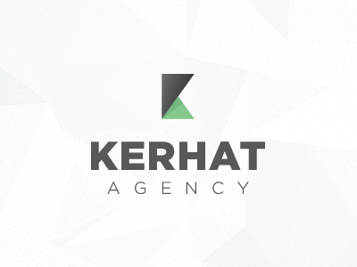 Kerhat Agency Logotype brand branding clean logo logotype minimal origami simple