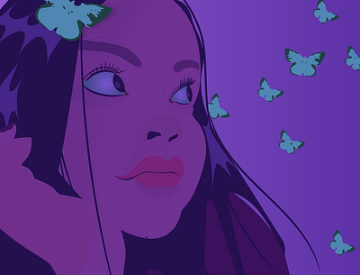 When thoughts gives you butterfly art design digitalartwork dribbble graphic design illustration vector