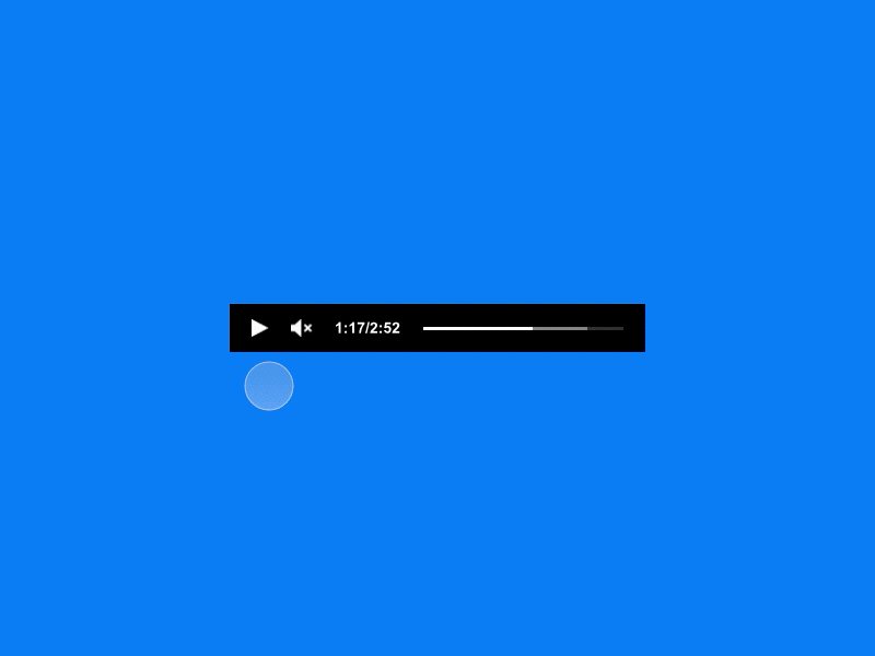 Audio player volume control interaction