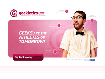 Athletics for Geeks / Geekletics.com athletic geek geekletic graphics logotype webdesign